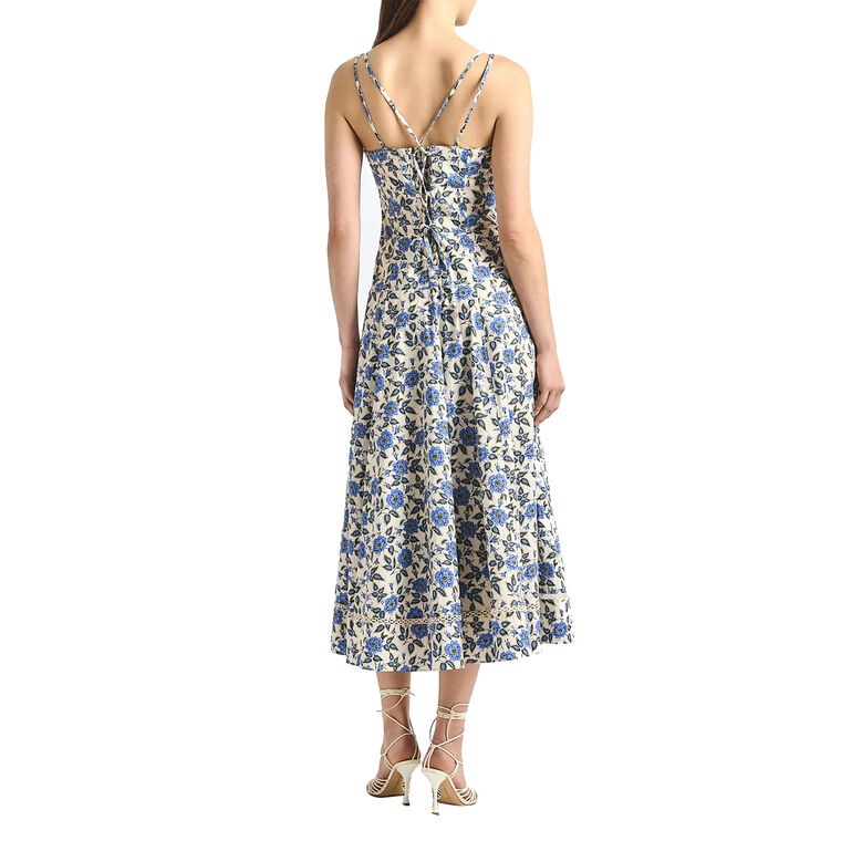 Adair Printed Double Strap Midi Dress image number null
