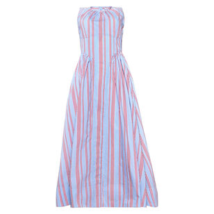 Nantucket Sleeveless Striped Fit-And-Flare Midi Dress