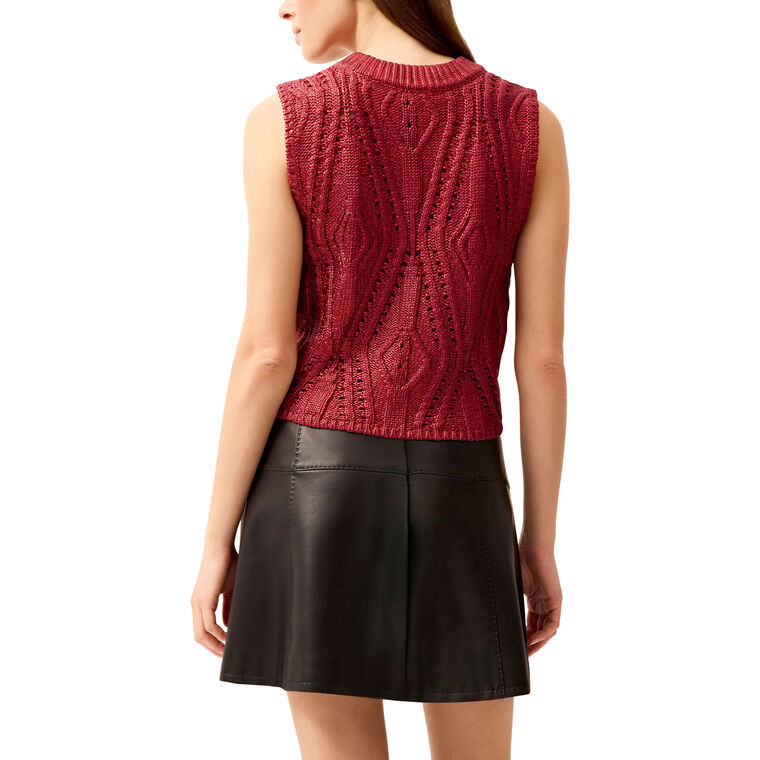 Crawford Vegan Leather Mini Skirt image number null