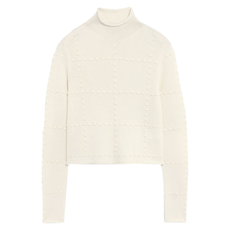 Long Sleeve Popcorn Top In Cashmere Blend image number null