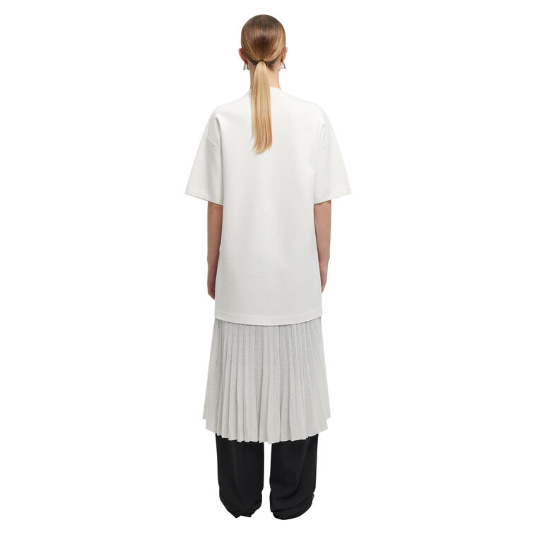 Drift Pleated Layer Short Sleeve Midi Dress image number null