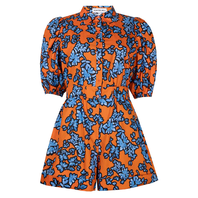 Pia Cherry Bloom Print Romper image number null