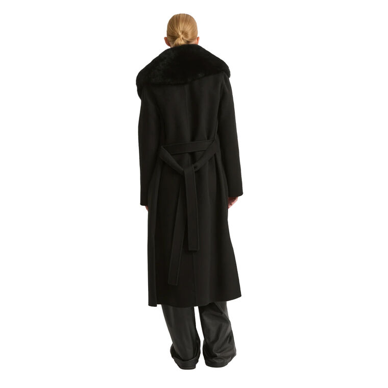 Fox Collar Cashmere Wool Coat image number null