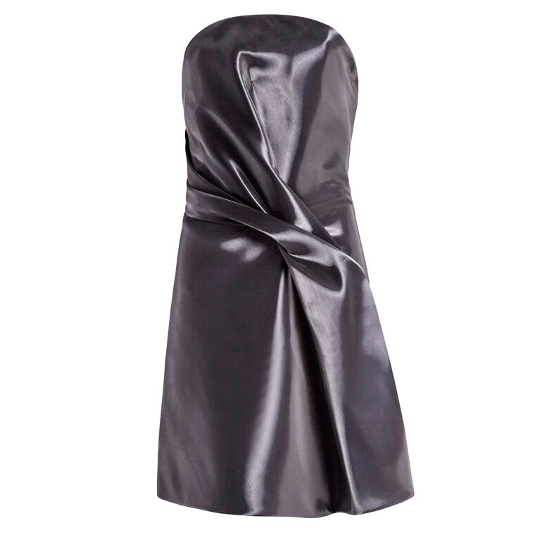 Kate Strapless Liquid Draped Mini Dress image number null
