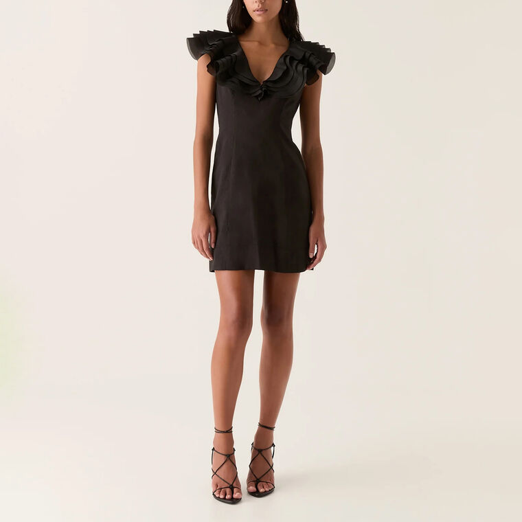 Charmed Plunge Mini Dress image number null