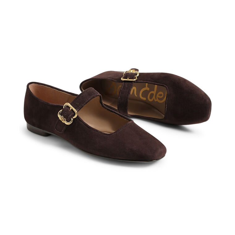 Michaela Suede Mary Jane Ballet Flat image number null