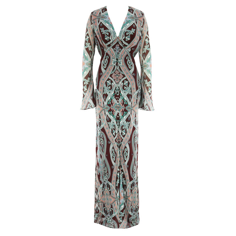 Daciana Silk Maxi Dress image number null