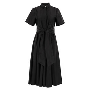 Megan Tie-Front Midi Shirt Dress