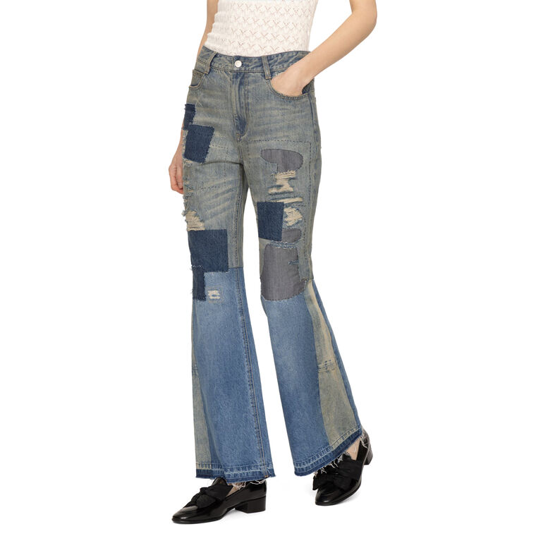 Spencer Mended Denim Jeans image number null