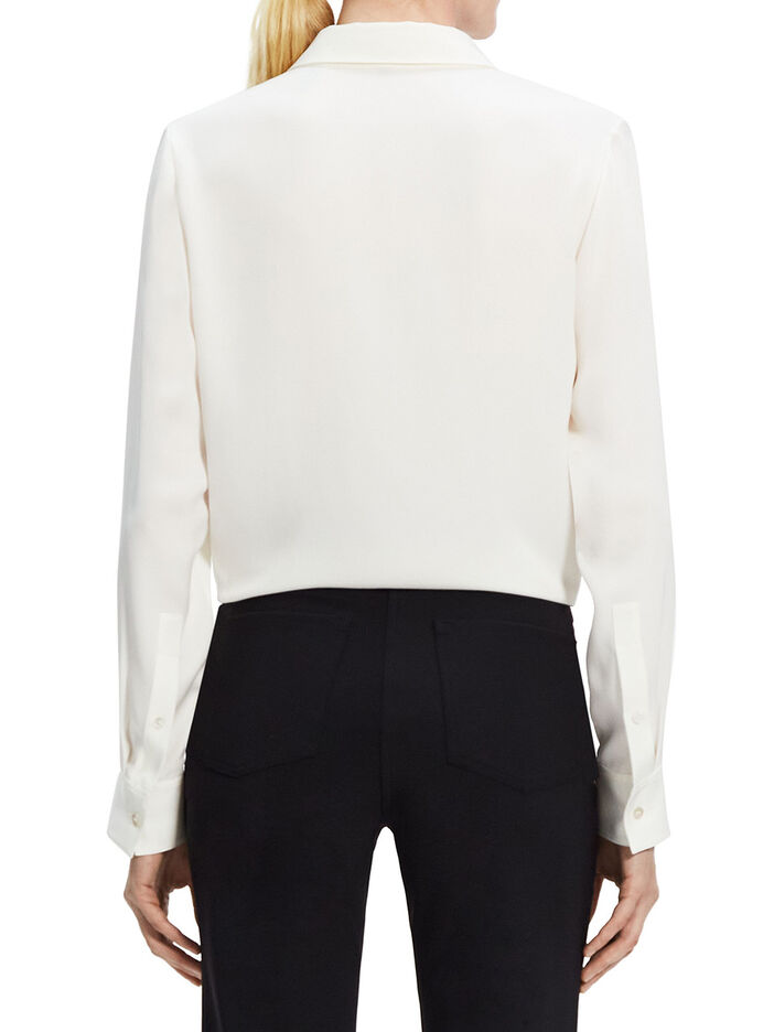 Button Down Tie Waist Blouse image number null
