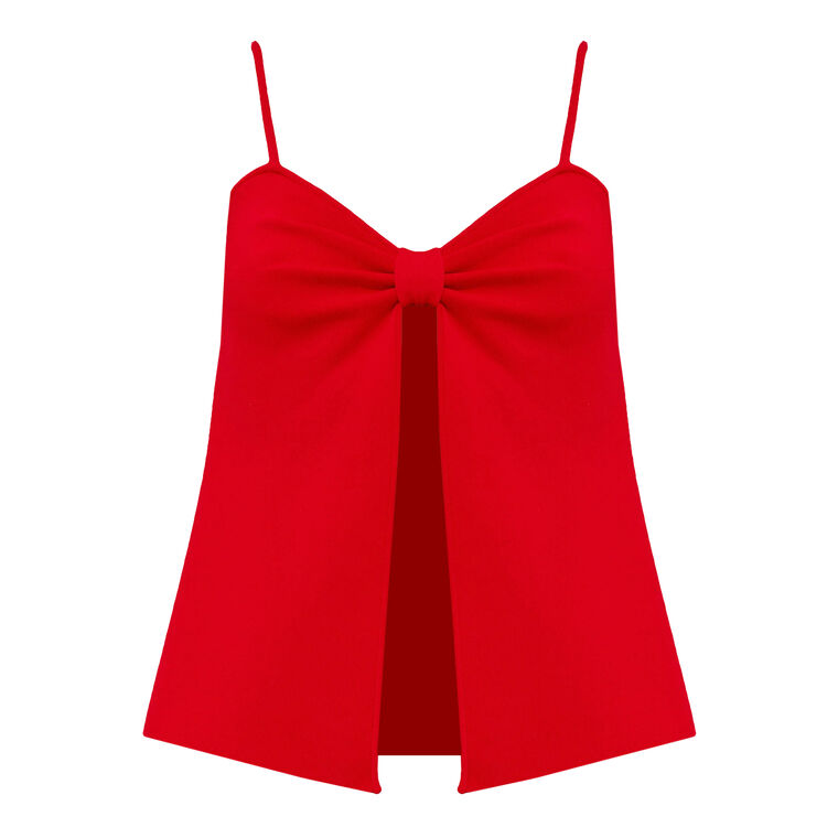 Lennon Sleeveless Open-Front Knit Top image number null