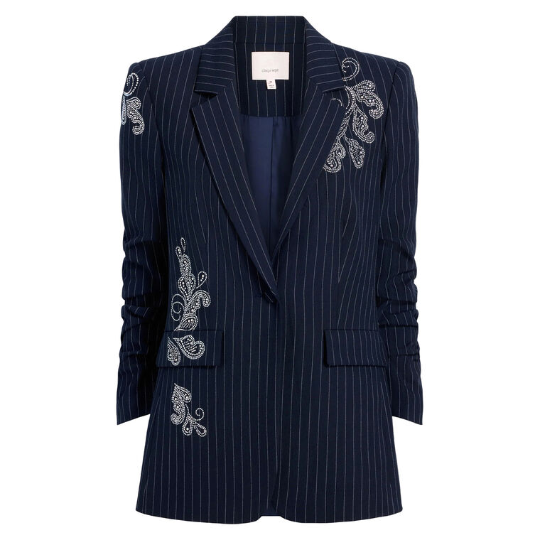 Paisley Pinstripe Khloe Blazer image number null