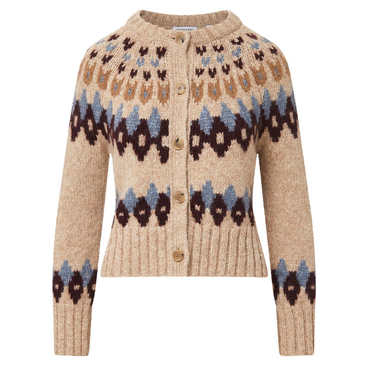 Christina Long Sleeve Fair Isle Cardigan image number null
