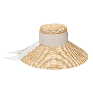 Mirabel Grosgrain Wide-Brim Sunhat
