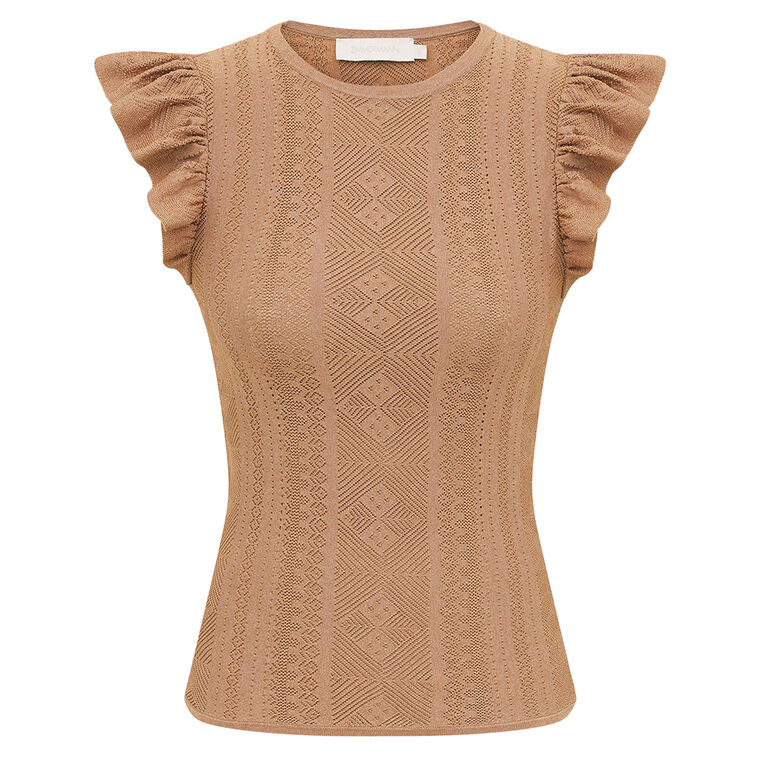 Aster Metallic Pointelle Knit Tank Top image number null