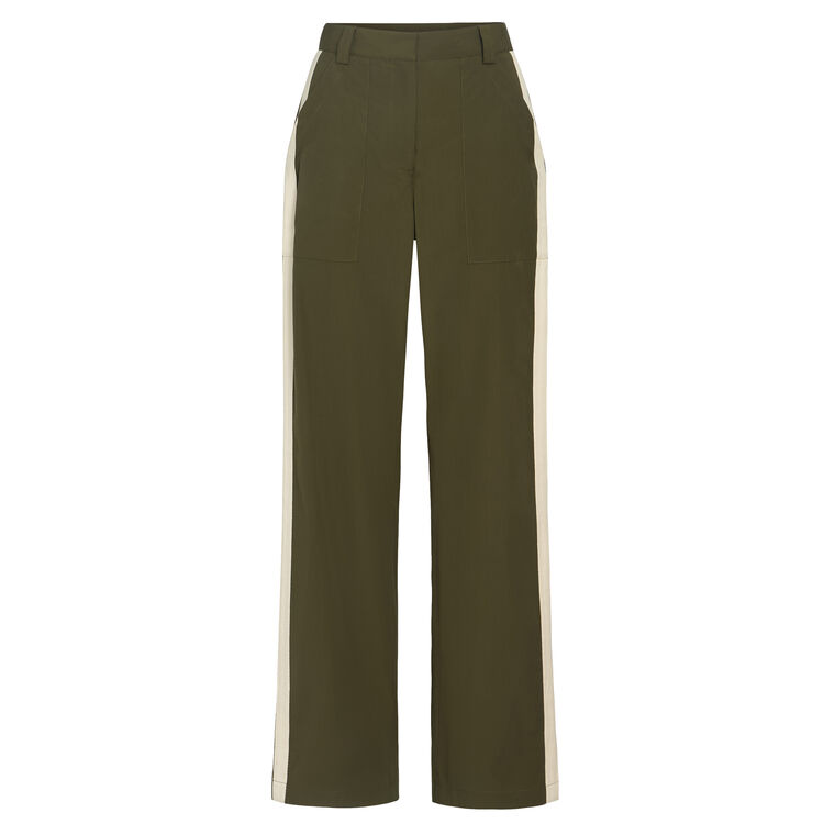 Isabelle Mid-Rise Straight-Leg Side-Stripe Pant image number null