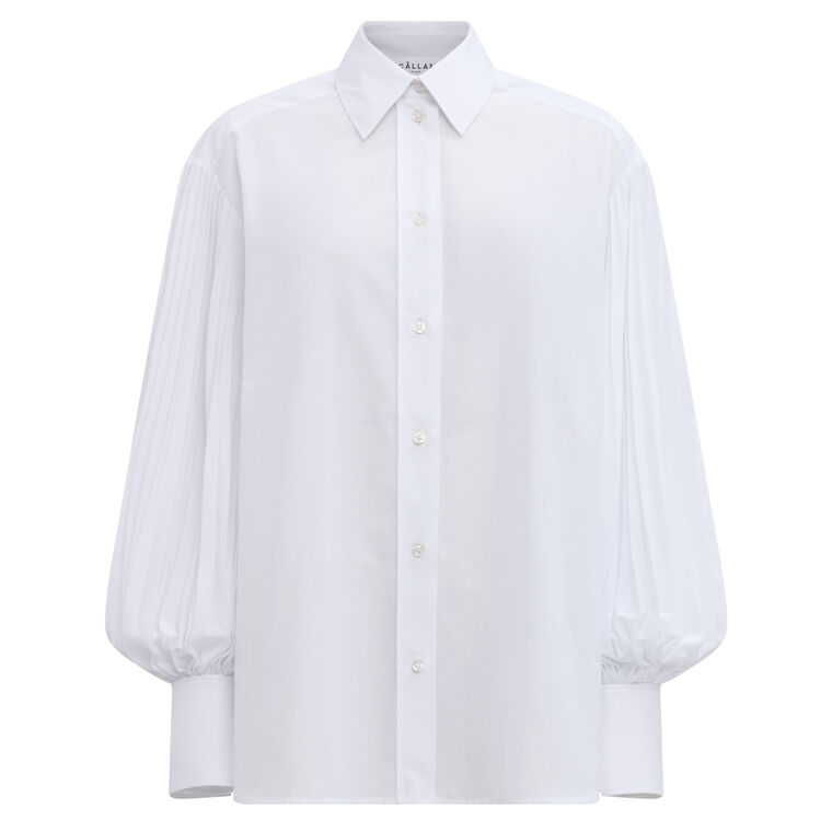 Viola Pleated Puff Sleeve Blouse image number null