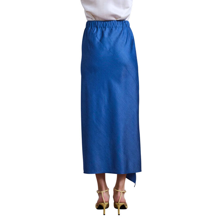 Motion Denim Midi Slip Skirt image number null