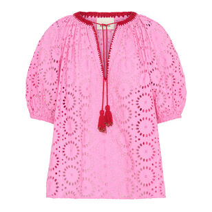 Lucidia Short Sleeve Eyelet Top