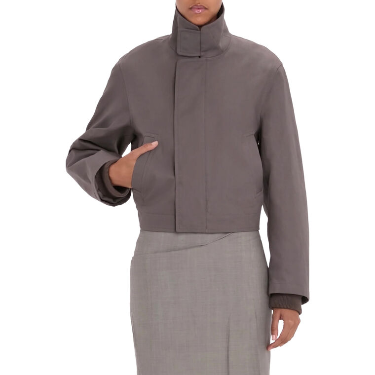 Cropped Bomber Jacket image number null