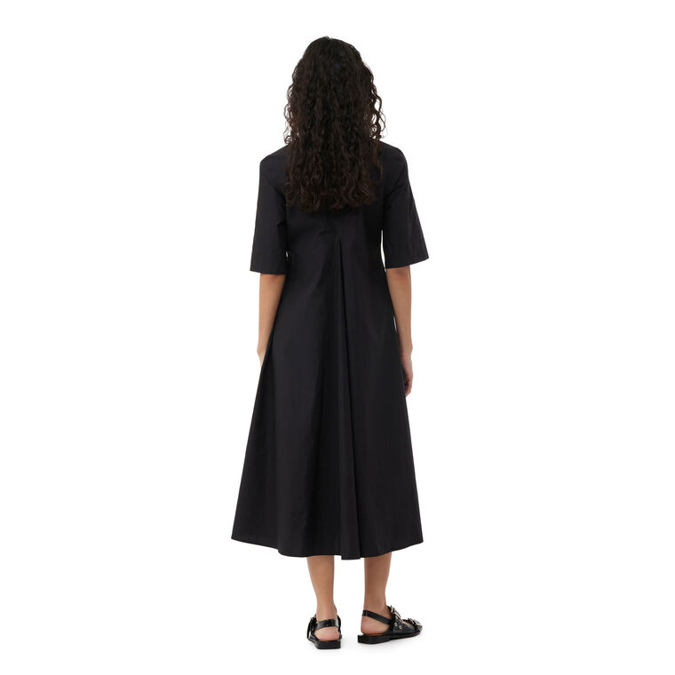 Cotton Poplin V-Neck Dress image number null