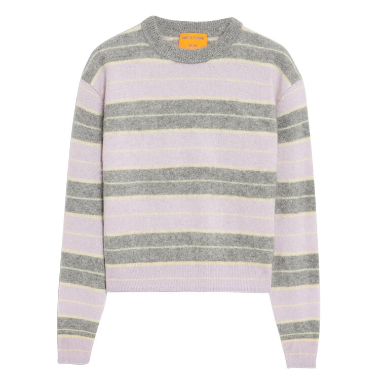 Grizzly Stripe Cashmere Crewneck Sweater image number null