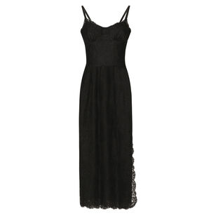 Lace Calf-Length Slip Dress