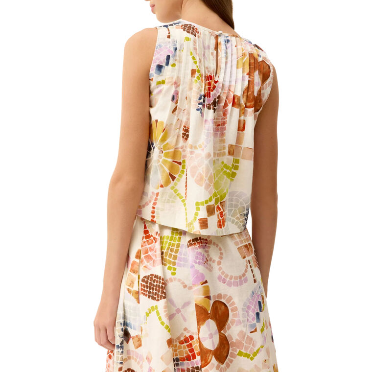 Letta Sleeveless Pleated A-Line Top image number null