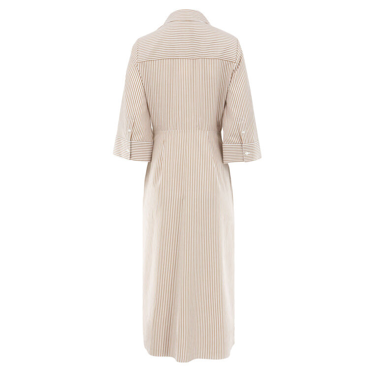 Haydon 3/4 Sleeve Stripe Midi Shirt Dress image number null