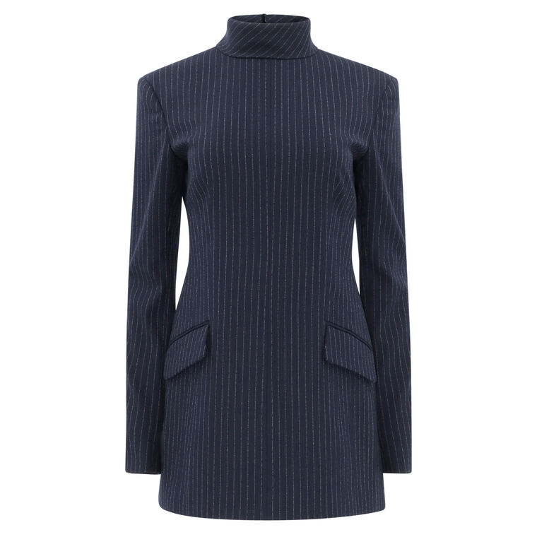 Toni Pinstripe Mini Dress image number null