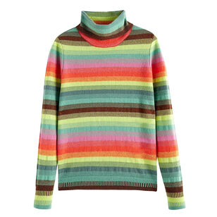 Carina Multistriped Fitted Turtleneck
