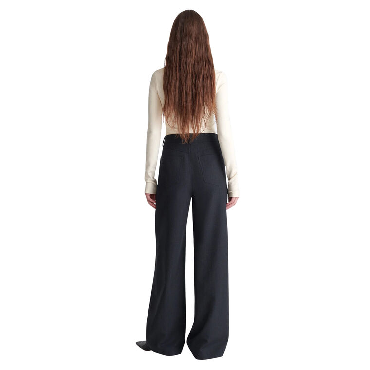 Korina Wool Twill Wide-Leg Pants image number null