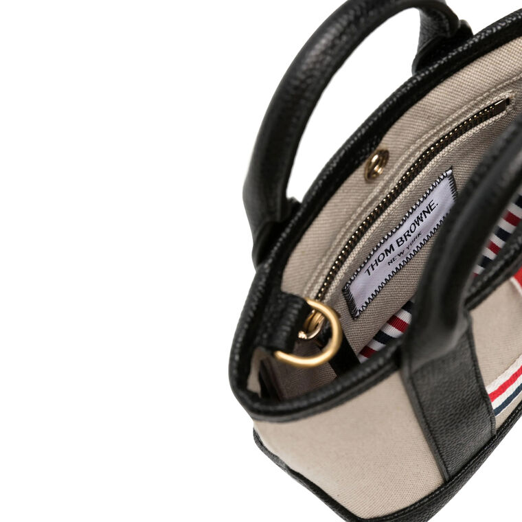 Micro Tool Tote Bag With Leather Trim image number null