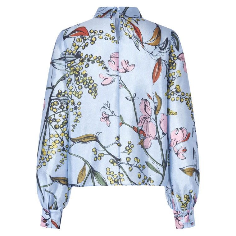 Gathered Long Sleeve Turtleneck Top image number null