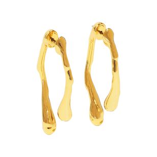 Drippy Gold Front Back Post Earring