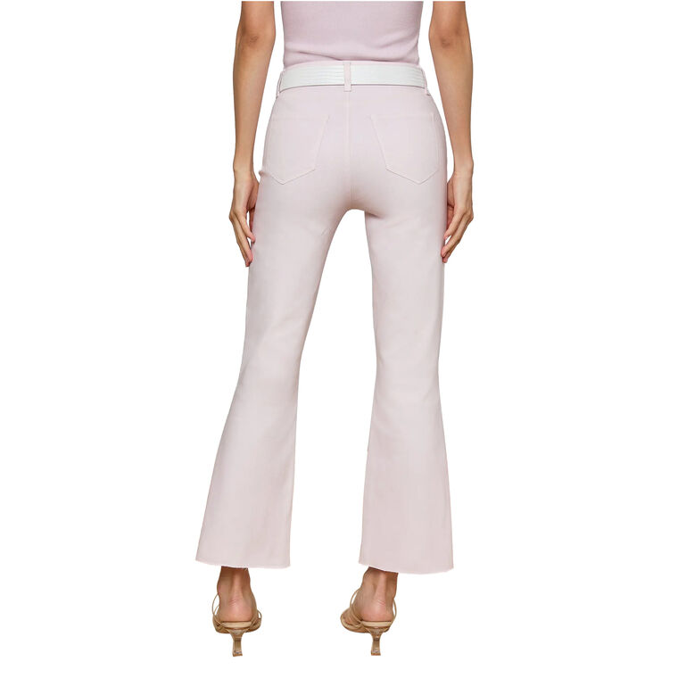 Kendra High-Rise Coated Cropped Flare Jean image number null