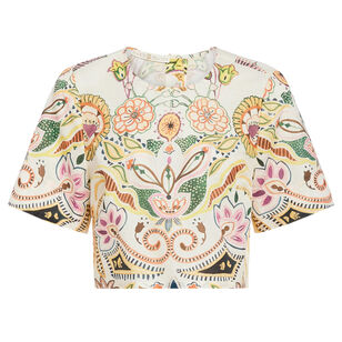 Drew Short Sleeve Cropped Top