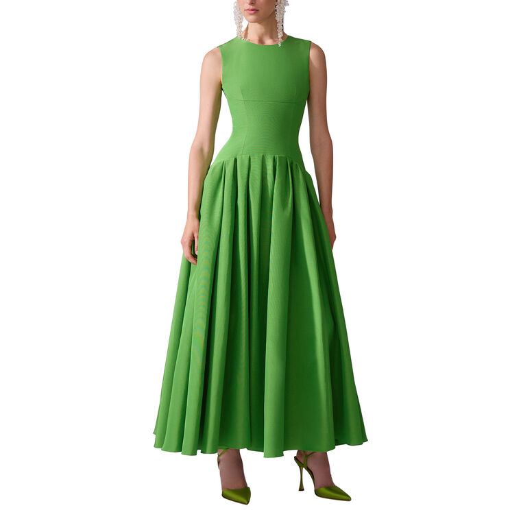 Sleeveless Boat Neck Ankle Length Dress image number null