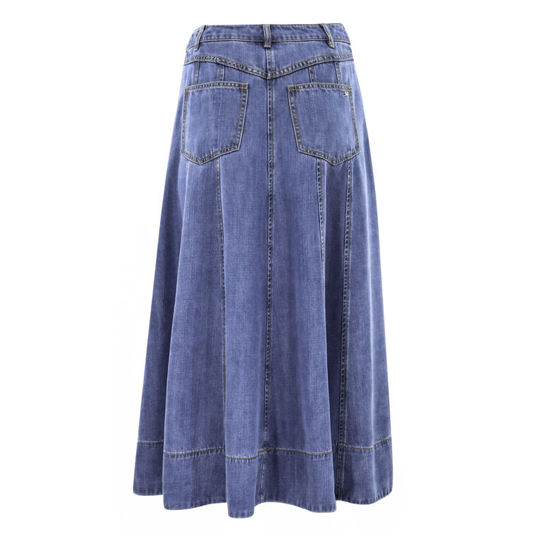 Mathilde Denim A-Line Skirt image number null