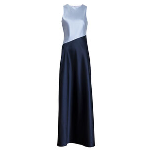 Dasha Sleeveless Two-Tone Satin Maxi Dress