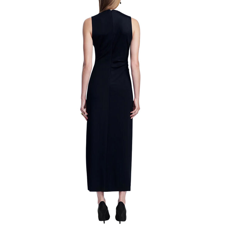 3D Metallic Embroidered Column Dress image number null