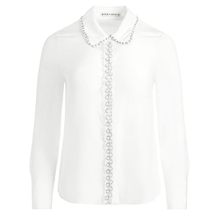 Willa Embellished Placket Top image number null