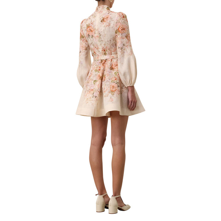 Illustration Buttoned Mini Dress image number null