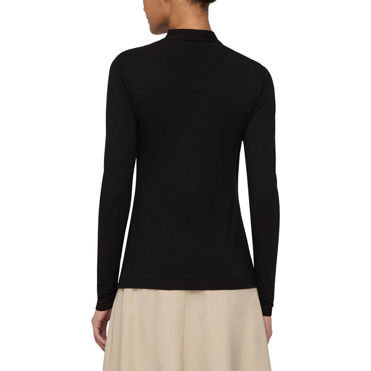 Nouveau Jersey Long Sleeve Ruched Wrap Front Top image number null