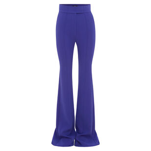 Stretch Crepe Flare Trousers