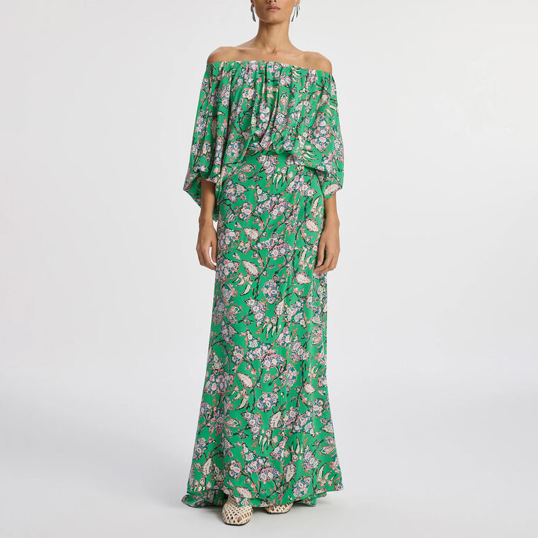 Natalia Silk Off Shoulder Dress image number null