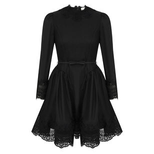 Hypnotic Lace Trim Mini Dress