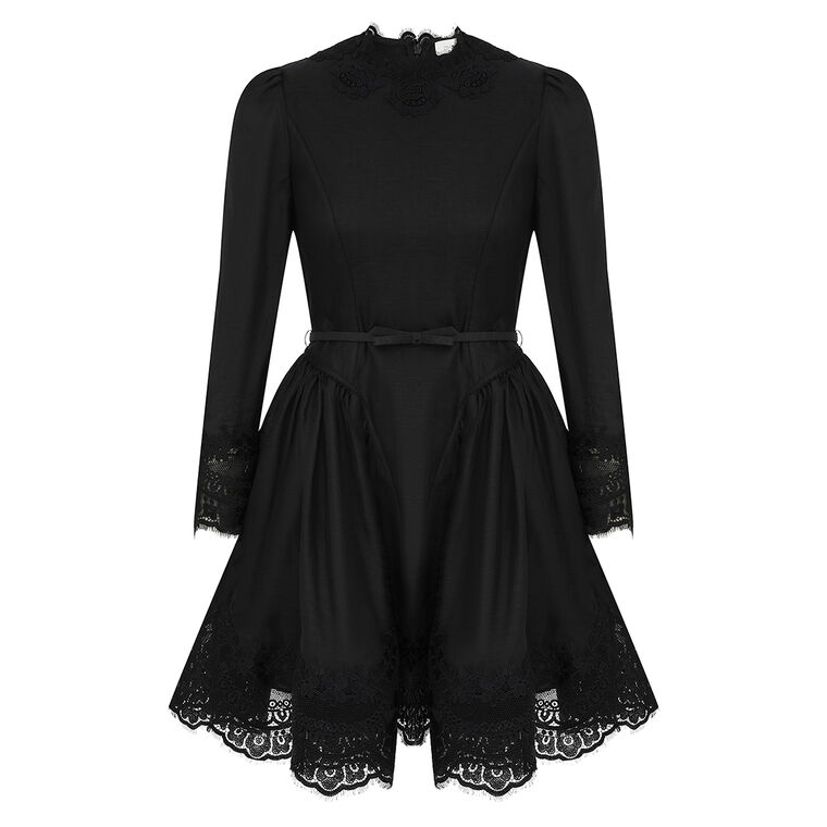 Hypnotic Lace Trim Mini Dress image number null
