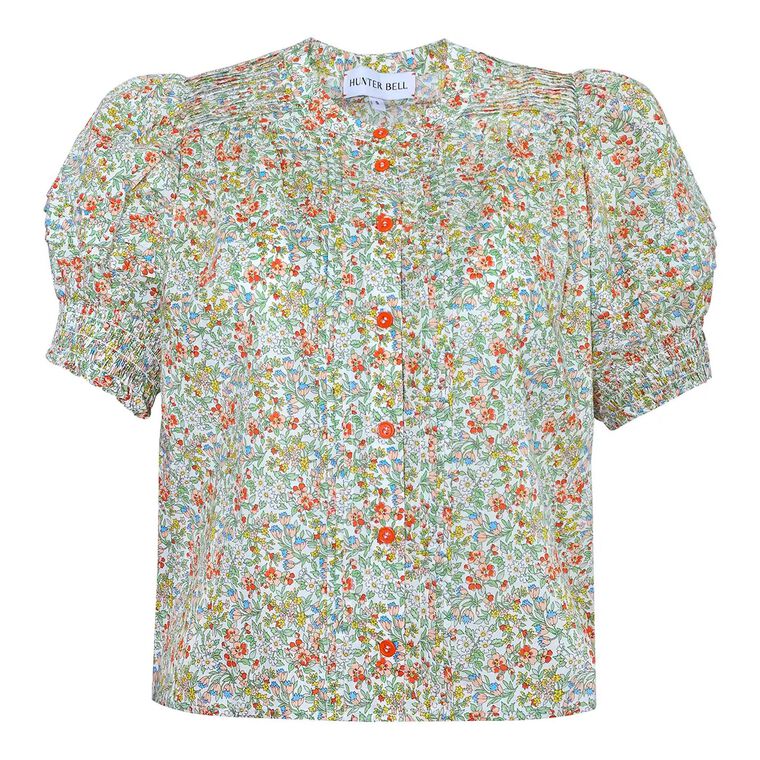 Hartley Short Sleeve Button Front Top image number null