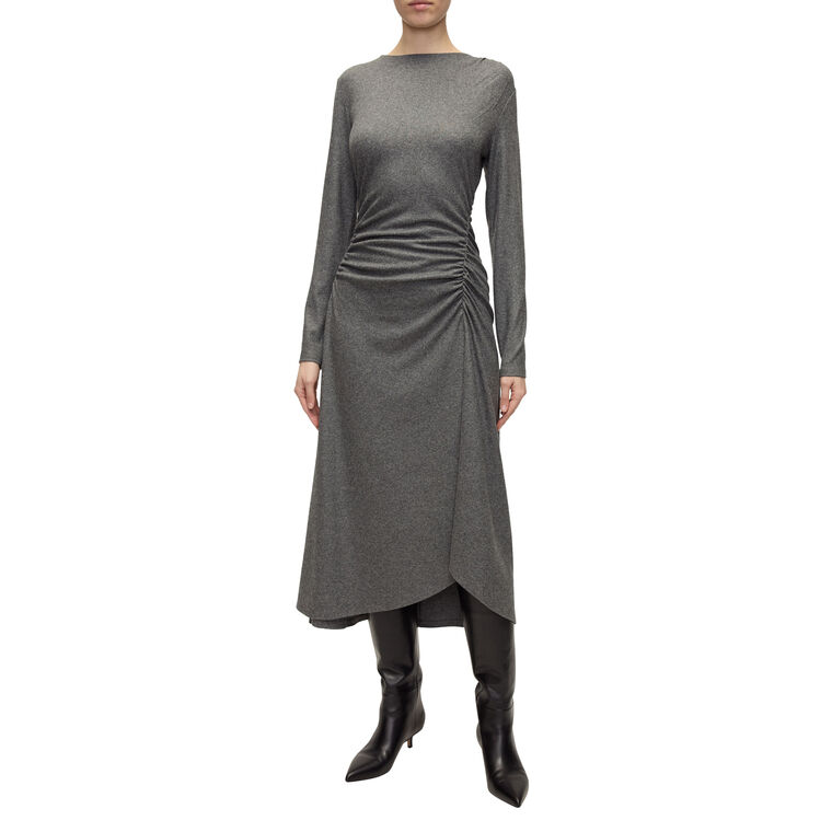Theodora Long Sleeve Ruched Midi Dress image number null